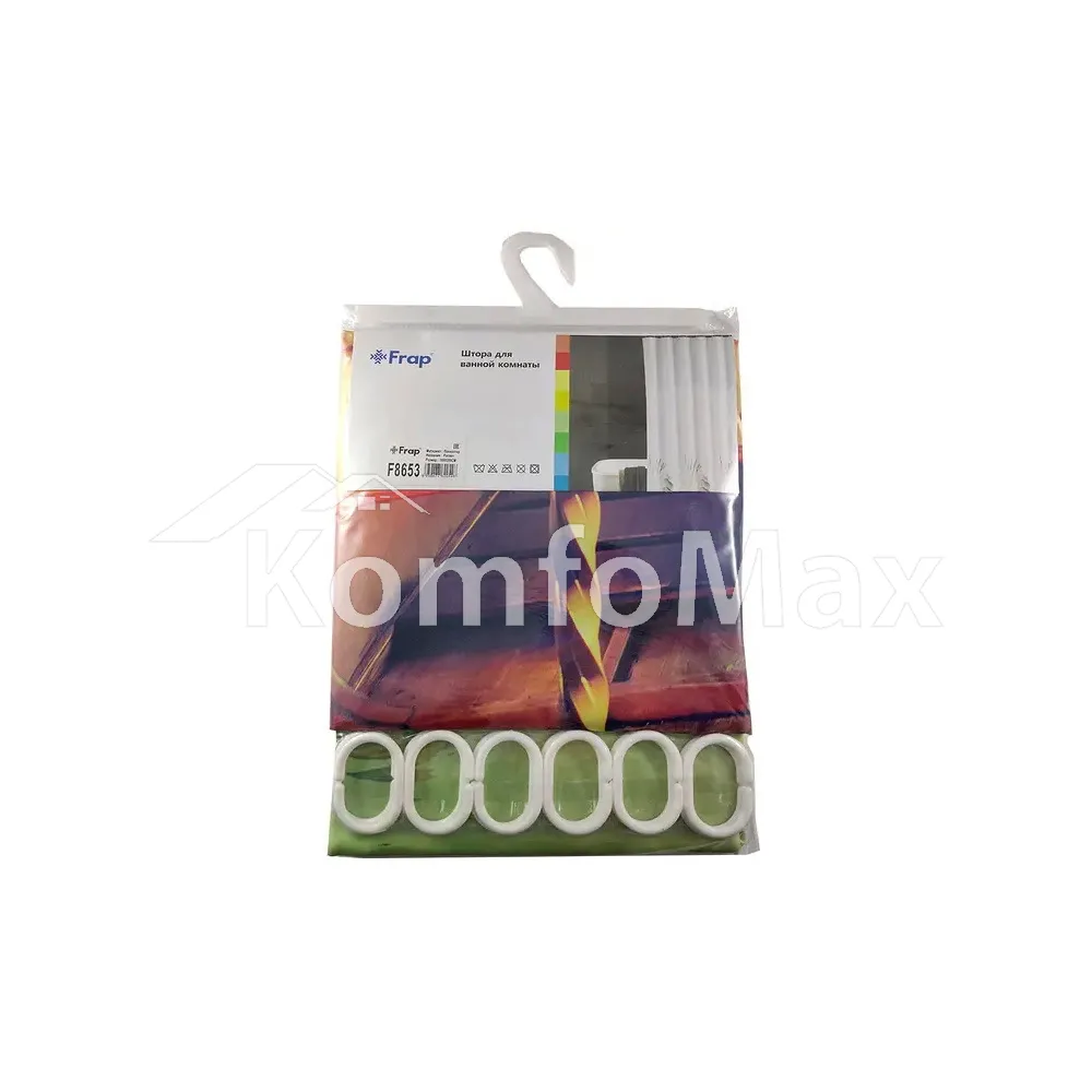 Шторка для ванної Frap F8653 180х200см Світанок  - фото 2