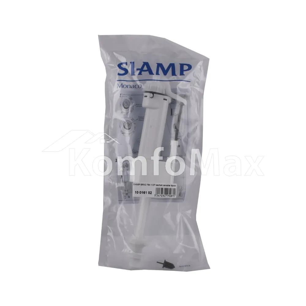 Клапан заповнення (поплавок) SIAMP Brio 754-1/2P нижнє підключення/швидке наповнення  - фото 1
