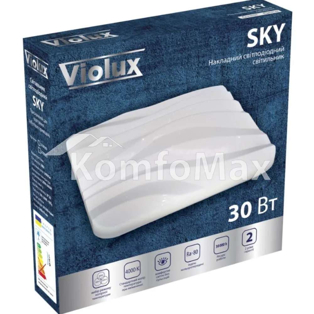 LED світильник VIOLUX smart SKY квадрат 30W 3000-6000K IP20 210123  - фото 5