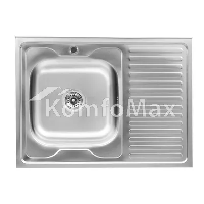 Мийка кухонна накладна Platinum 8060 0,7мм. L 800х600мм. поліровка