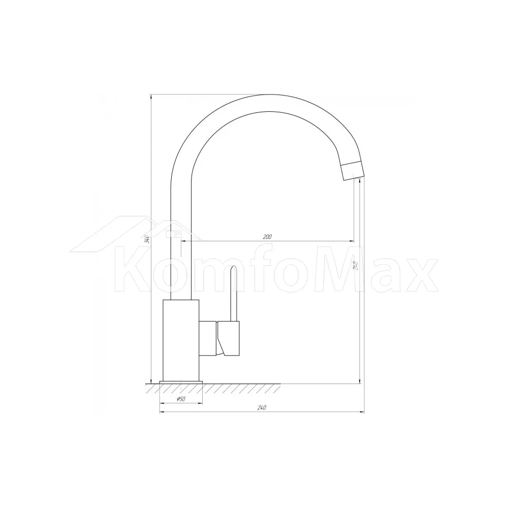 Змішувач для кухні TOPAZ Barts TB 07403-H36, латунь хром  - фото 3