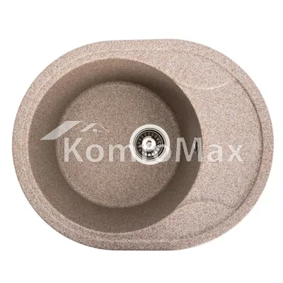 Гранітна мийка для кухні Platinum 5847 ONYX матова Карамель