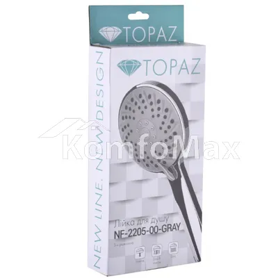 Лійка для душу Topaz NF-2205-00-GREY, на 3 режими