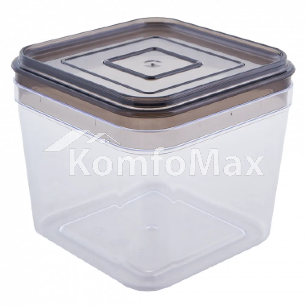 Ємність для сипучих продуктів 0,6л. прозорий/коричневий 