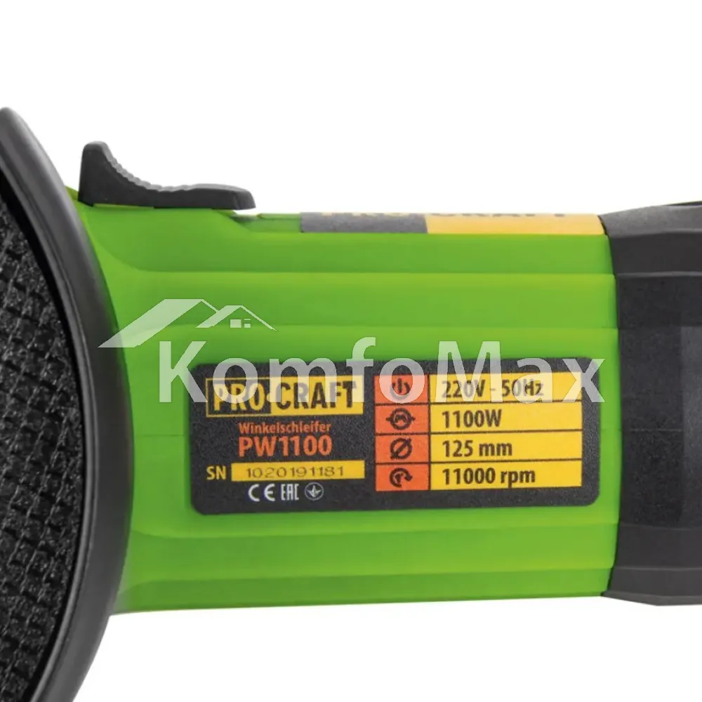 Кутова шліфувальна машинка (Болгарка) ProCraft PW1100 125мм  - фото 5