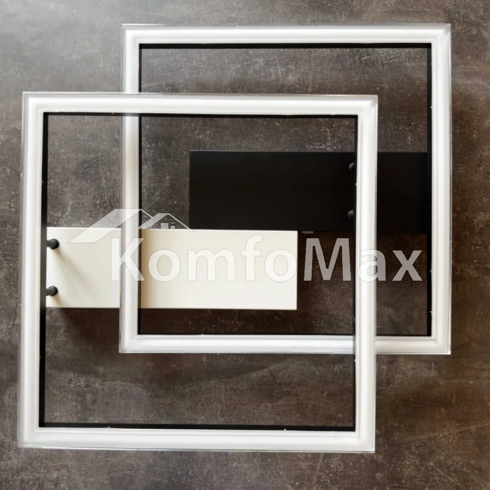 LED світильник VIOLUX smart BRIONI-S квадрат 84W 3000-4000-5000K IP20 220705 біло-чорний  - фото 4