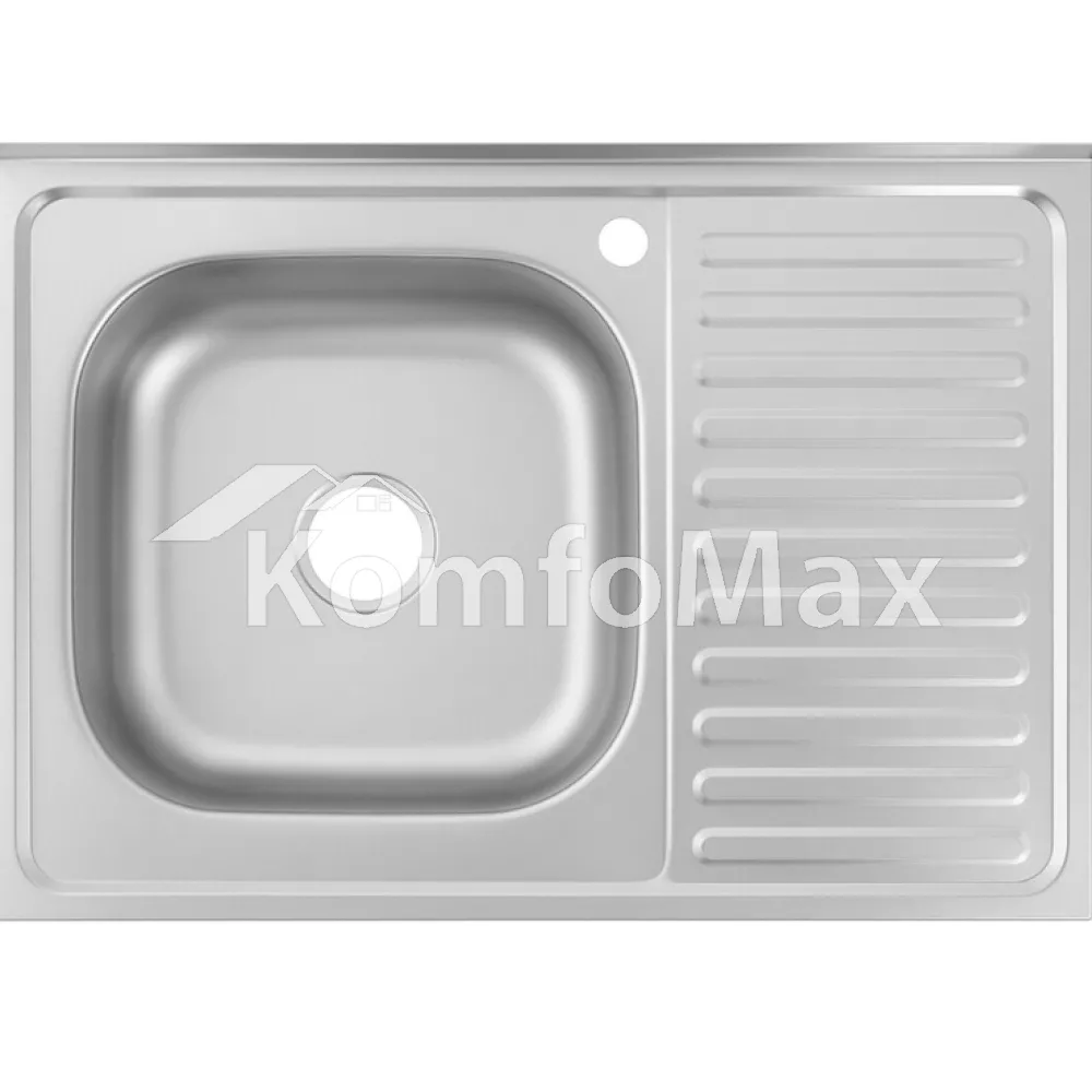 Мийка кухонна накладна VENTA VM8058LS 0,8мм. L 800Х500мм. сатин 