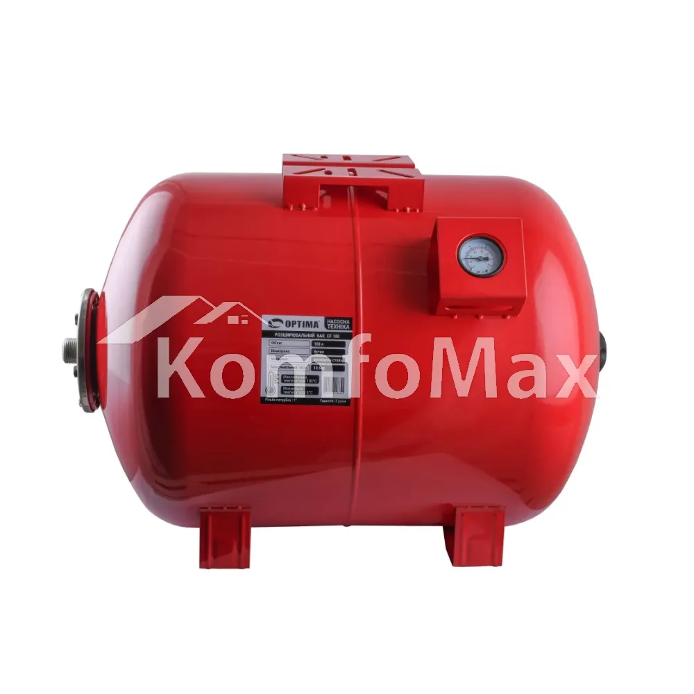 Гідроакумолятор Optima cal-pro з манометром 100л.  - фото 1