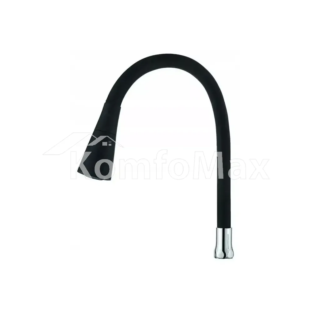 Гусак для змішувача гнучкий Wezer WKC-059- BLACK чорний  - фото 1