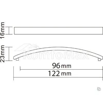 Ручка меблева DS дуга в крапку DN 87/96 G2 18269 ОптимаЛайн 96мм. хром