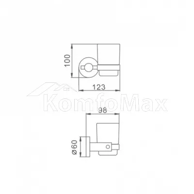 Стакан для зубних щіток настінний Frap F30106
