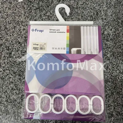 Шторка для ванної Frap F8852 180х200см фіолетовий