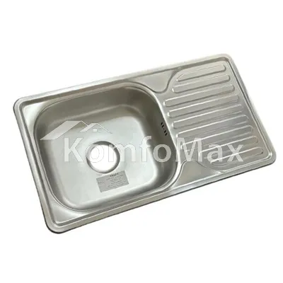 Мийка кухонна врізна Kraft KR 7642 D 0,8мм 760х420х180мм. Decor