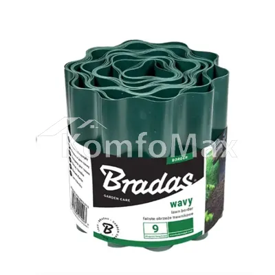 Бордюр садовий Bradаs хвилястий OBFG 0915 15смх9м зелений