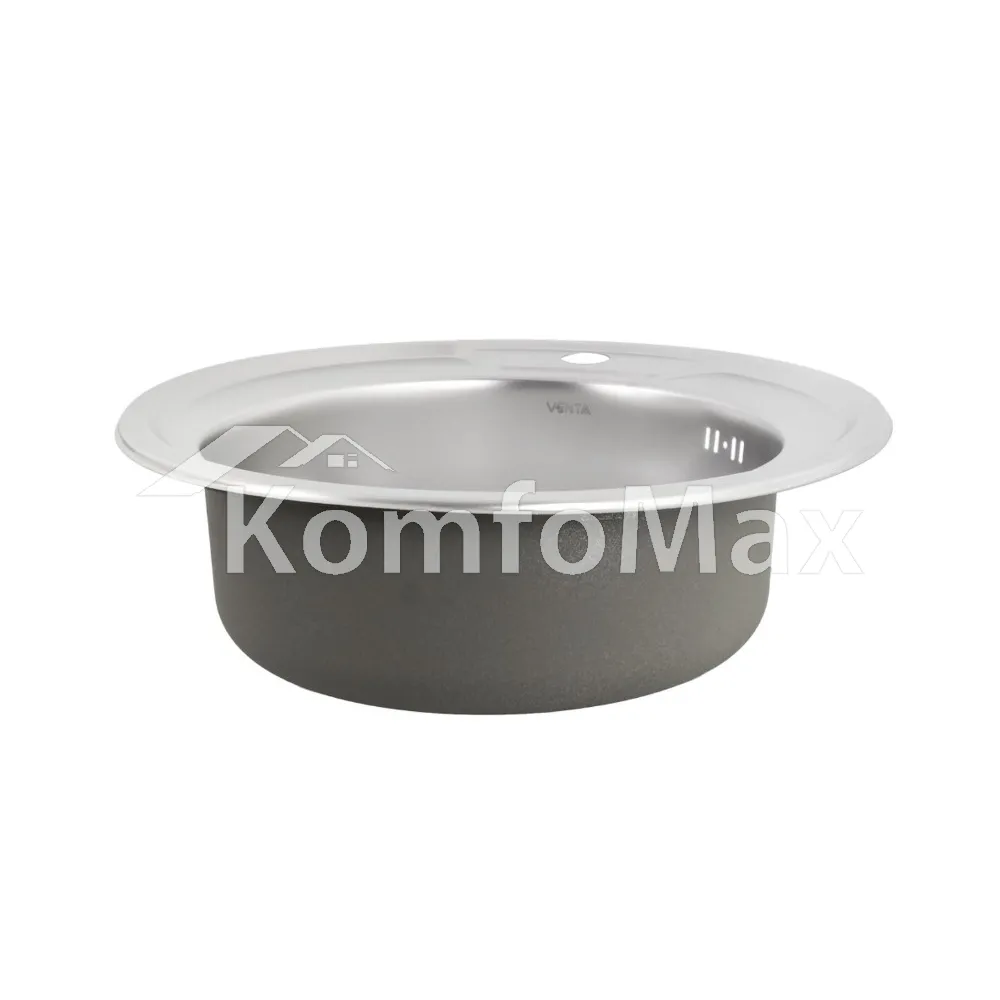 Мийка кухонна врізна VENTA VM4906S 0,6мм 490х490мм сатин  - фото 1