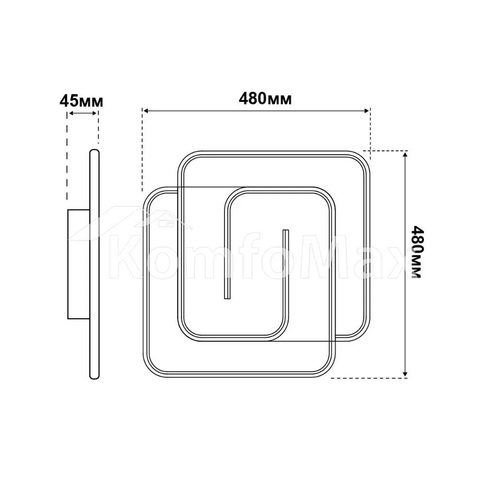 LED світильник VIOLUX smart DOMINO квадрат 90W 3000-4000-5000K IP20 220565 білий  - фото 8