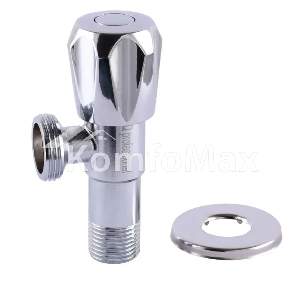Кран вентильний кутовий Professional 1/2″X3/4″ NV-QP999  - фото 2