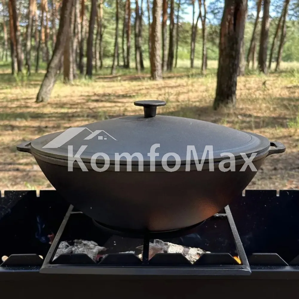 Сковорода чавунна WOK-08KC 8л  - фото 3