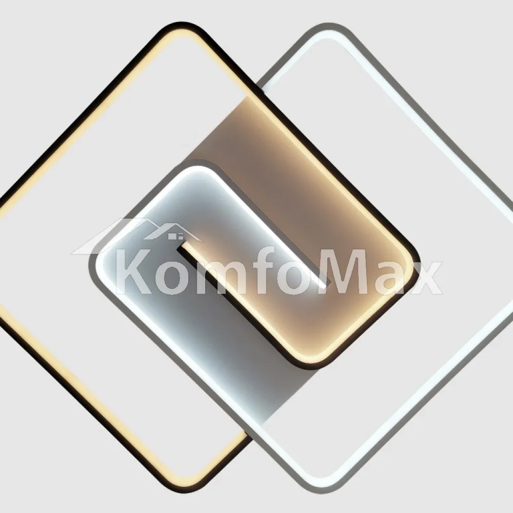 LED світильник VIOLUX smart DOMINO квадрат 90W 3000-4000-5000K IP20 220565 білий 