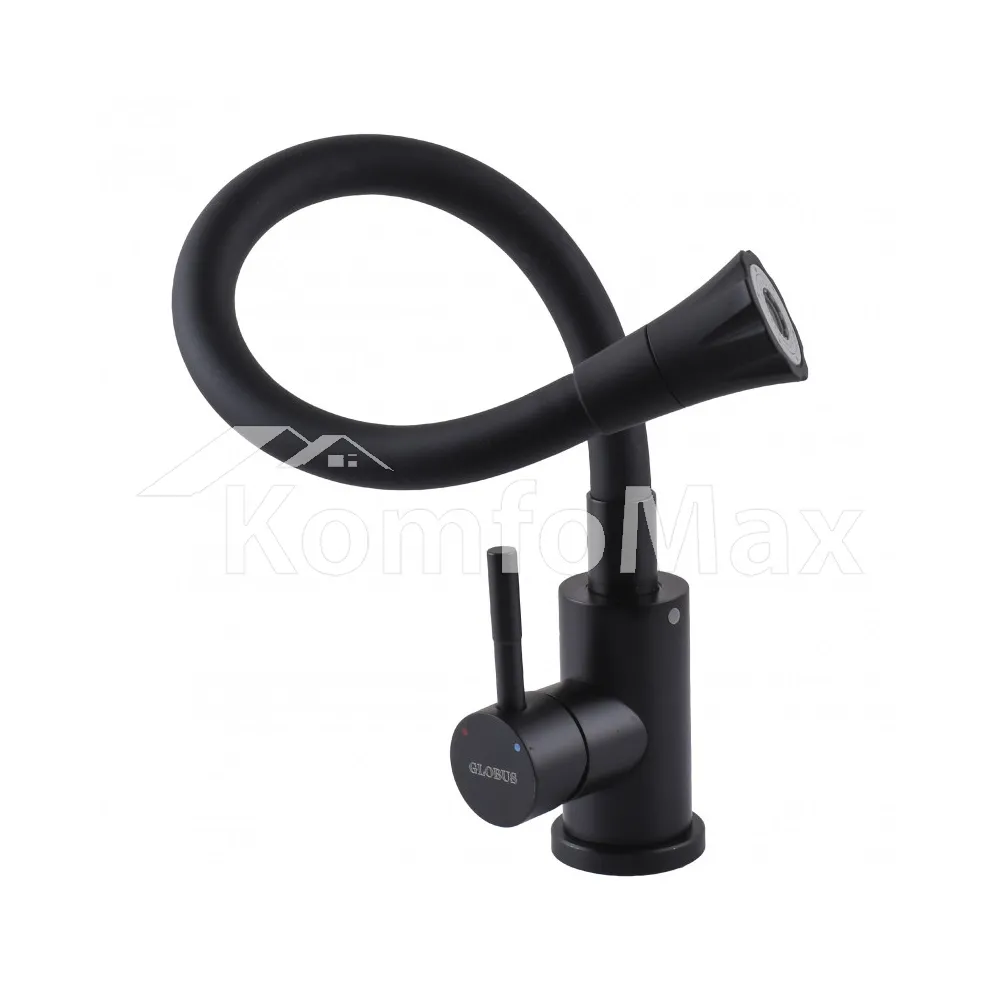 Змішувач для кухні Globus Lux ALPEN SBT1-203SA-BB-B01, чорний  - фото 1