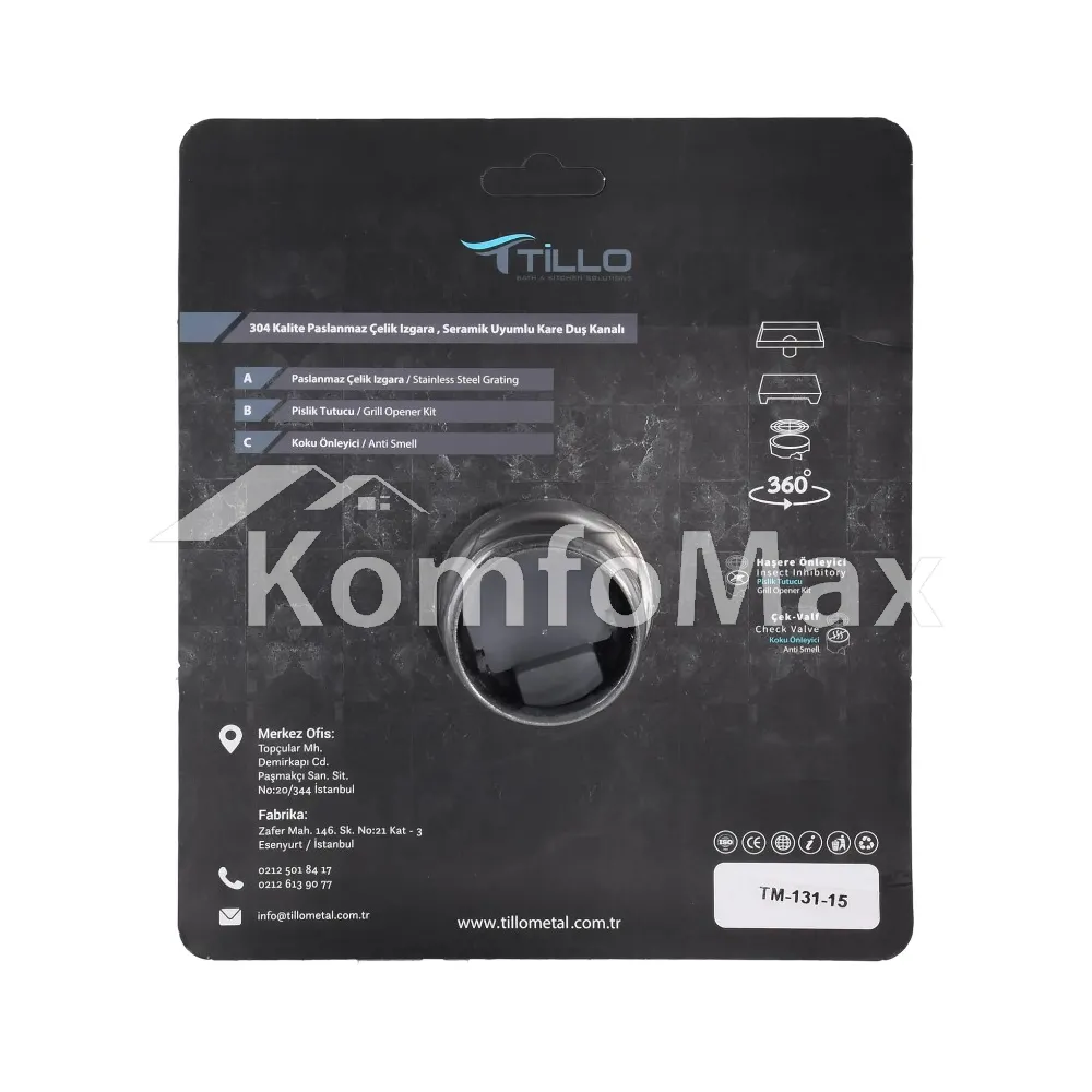Трап для душу TILLO TM131-15 15х15см  - фото 2