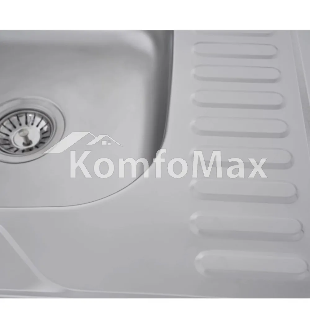 Мийка кухонна накладна Valeso 6060 0,7мм. L 600Х600мм. сатин  - фото 2