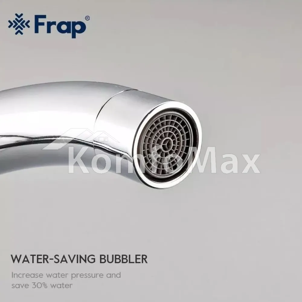 Змішувач для кухні Frap F4057, латунь чорний/хром  - фото 2