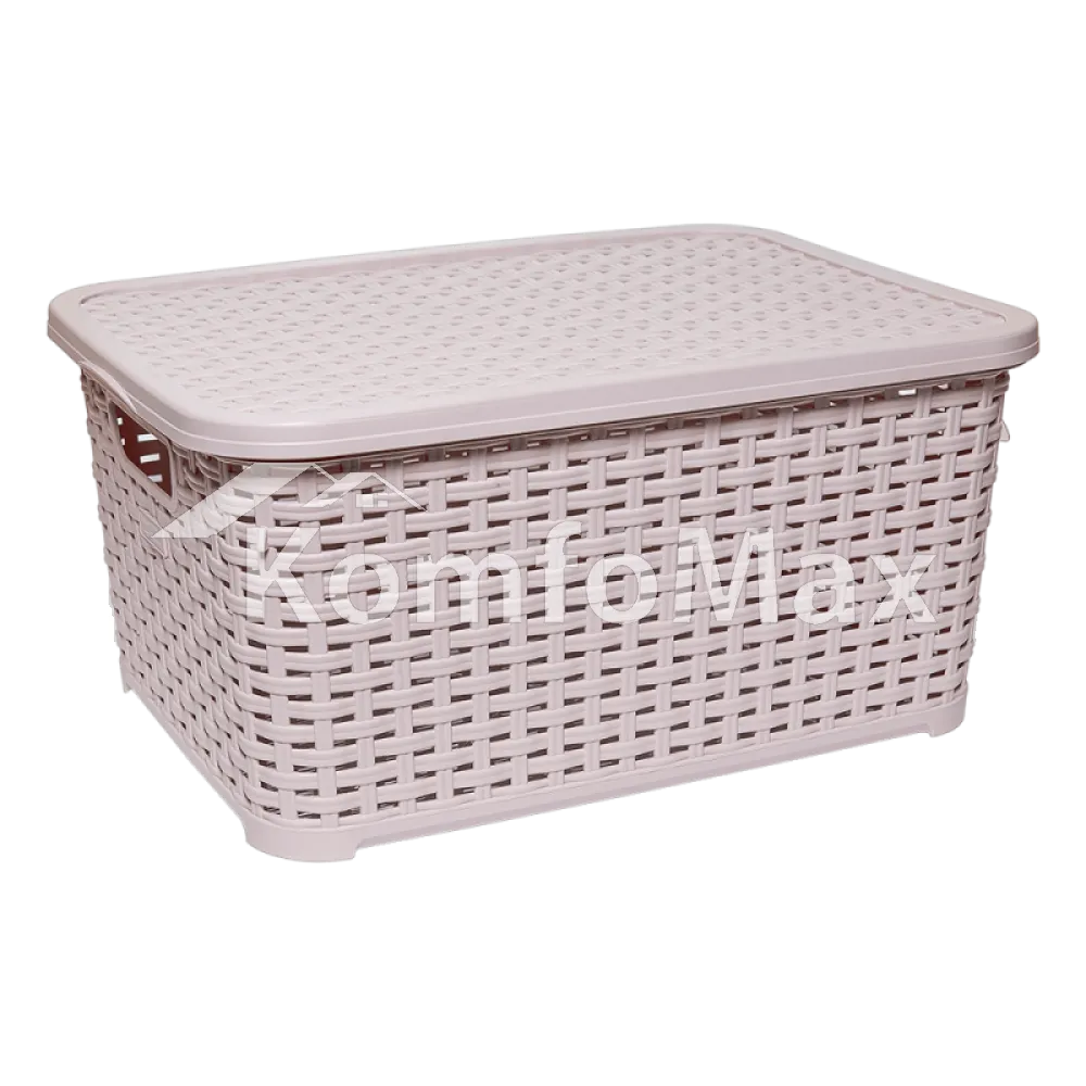 Кошик з кришкою Plastart Ротанг SP-290 5л. (19,5х28,5х12,5см.) Фрезія 