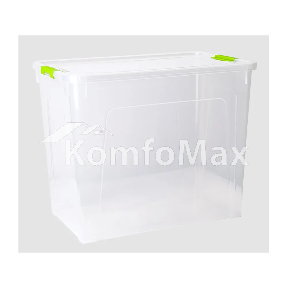 Контейнер Smart Box 40л. 49х32х39см. прозорий/оливковий 