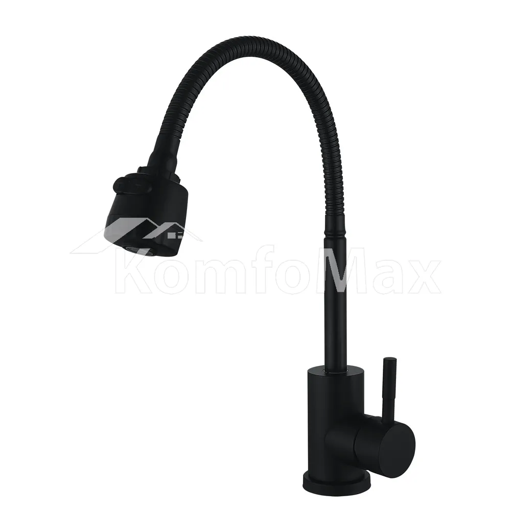 Змішувач для кухні Wezer EKO4D-01-BLACK, чорний 