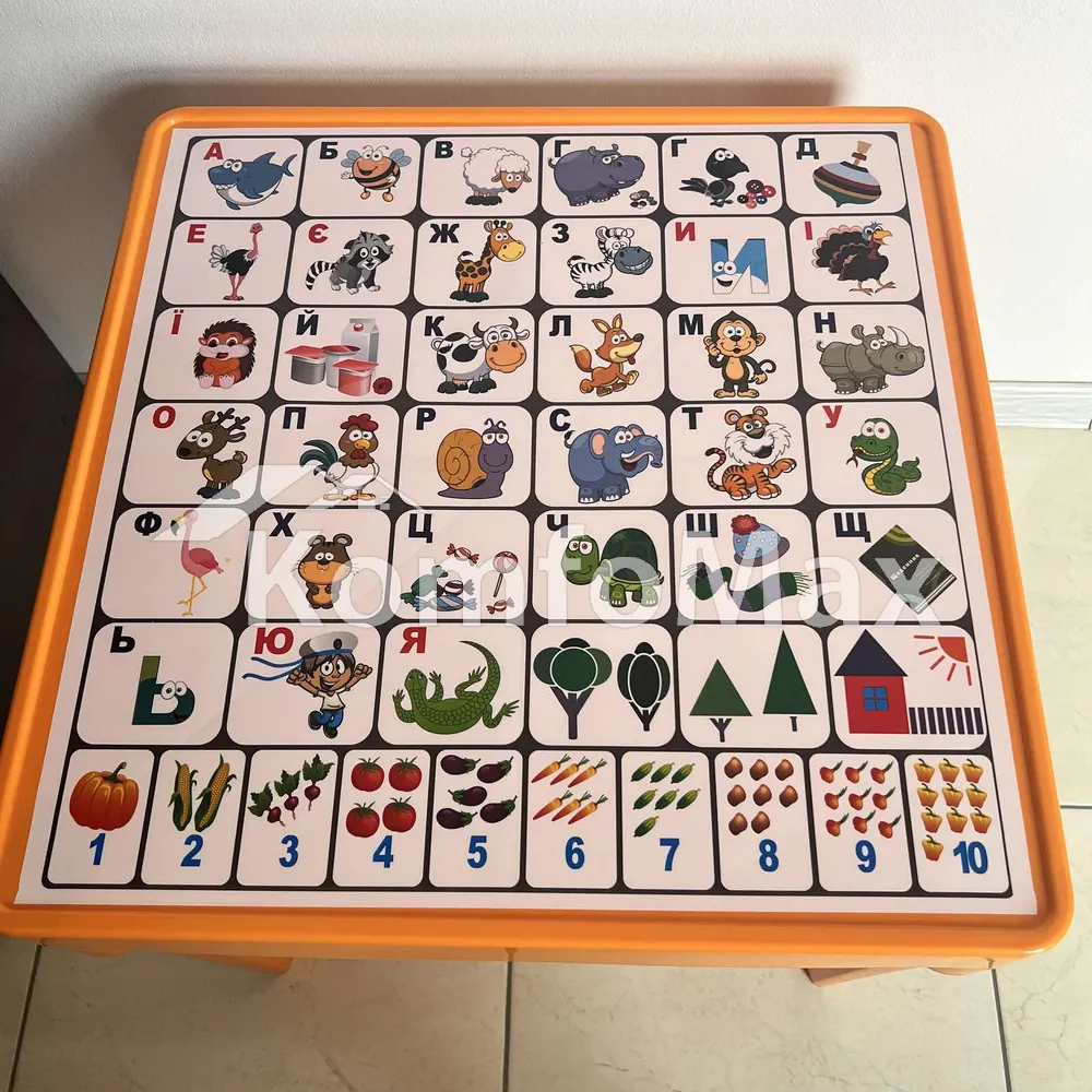 Стіл дитячий Українська абетка світло оранжевий  - фото 1