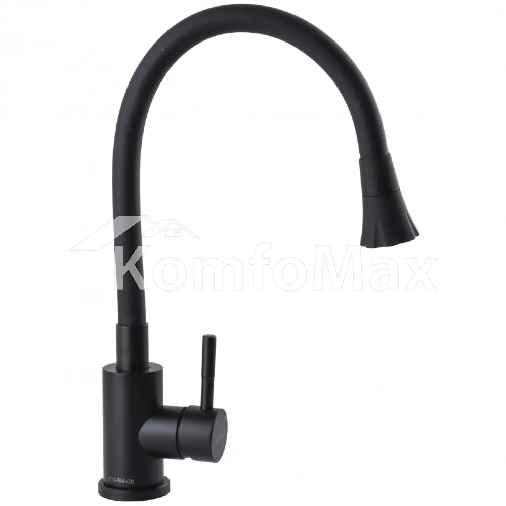 Змішувач для кухні Globus Lux ALPEN SBT1-203SA-BB-B01, чорний  - фото 4