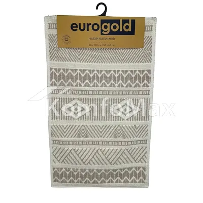Набір килимків для ванної кімнати Eurogold BOUCLE MARINA 60х100+50х60см. білий мармур