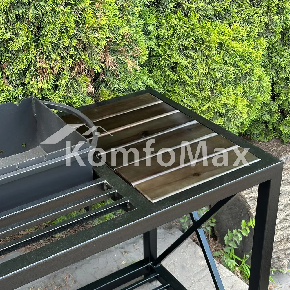 Мангал із дровницею Тор в стилі LOFT Mzavod на 9 шампурів 4мм.  - фото 5