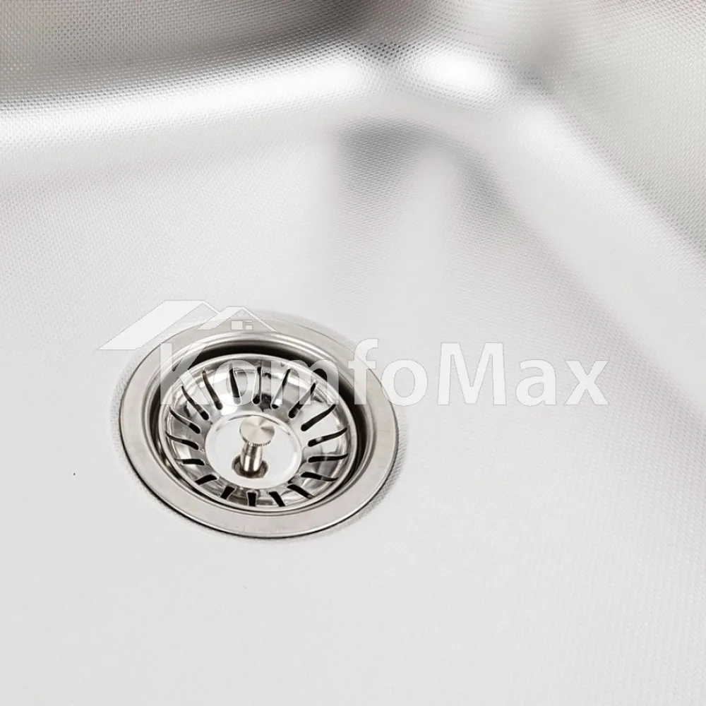 Мийка кухонна накладна Platinum 8060 0,7мм. R 800х500мм. декор  - фото 3