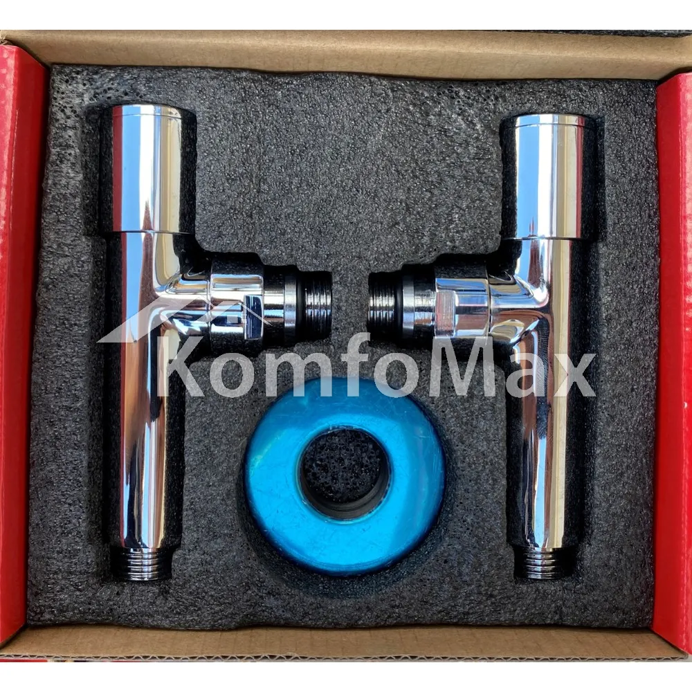 Комплект кранів для рушникосушки Karro 1/2 KR 7159 хром  - фото 1