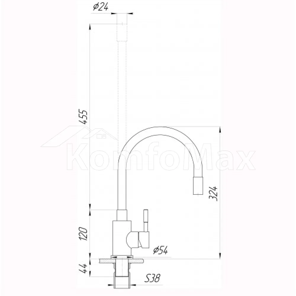 Змішувач для кухні EcoMIX Alpen SBT3-203SG  - фото 3