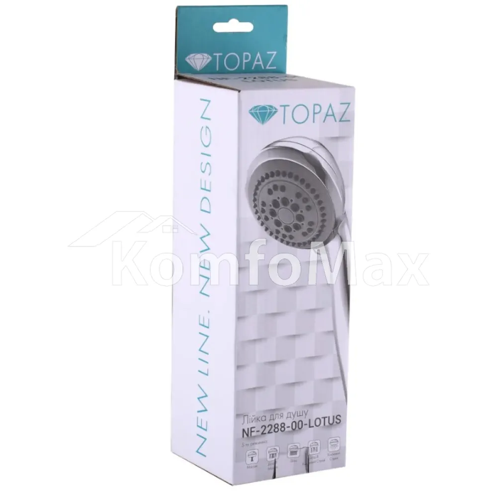 Лійка для душу Topaz NF-2288-00-LOTUS  - фото 2