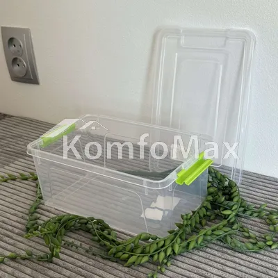 Контейнер Smart Box 2,5л. 24х16х11см. прозорий/оливковий