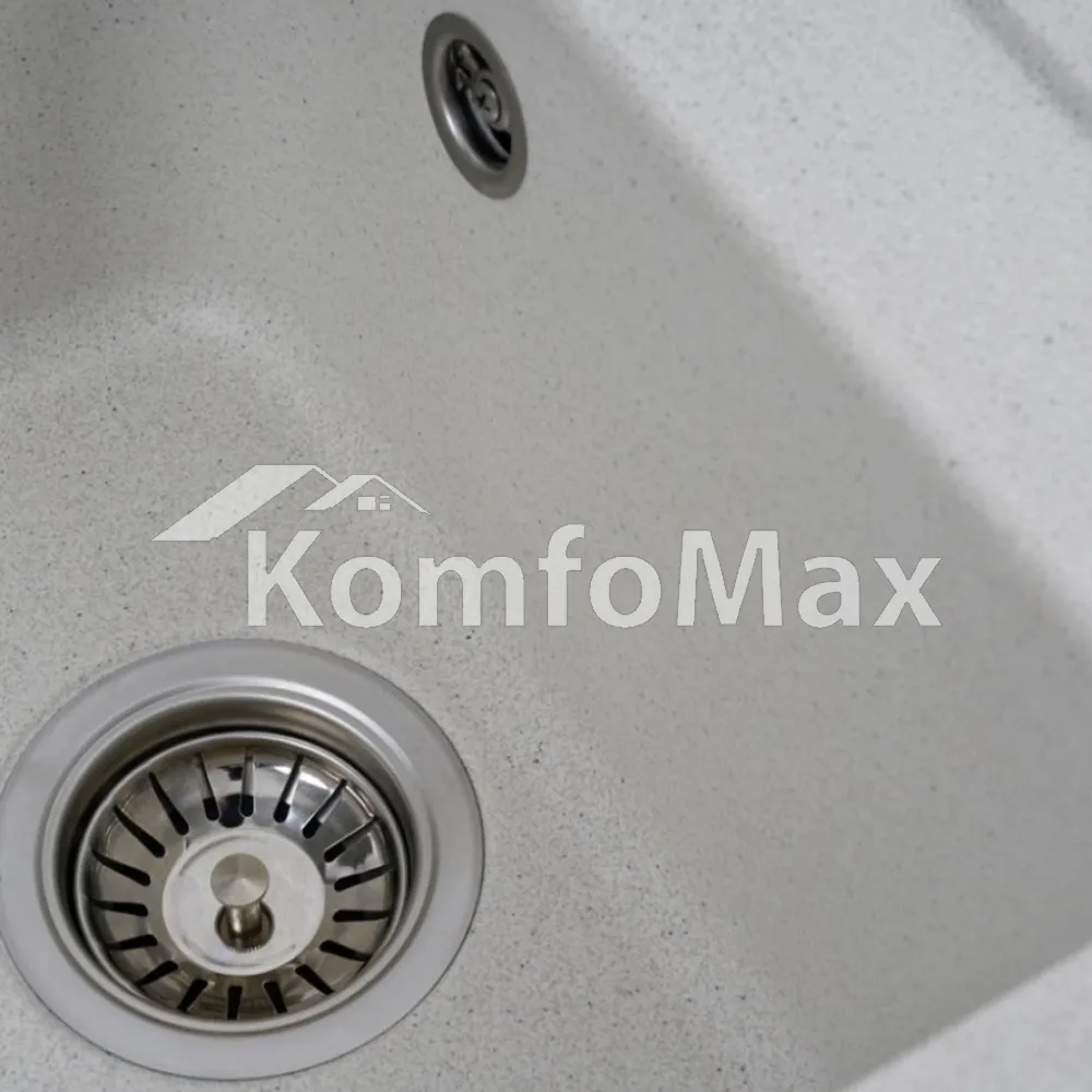 Гранітна мийка для кухні Platinum 4050 KORRADO матова Біла в крапку  - фото 3