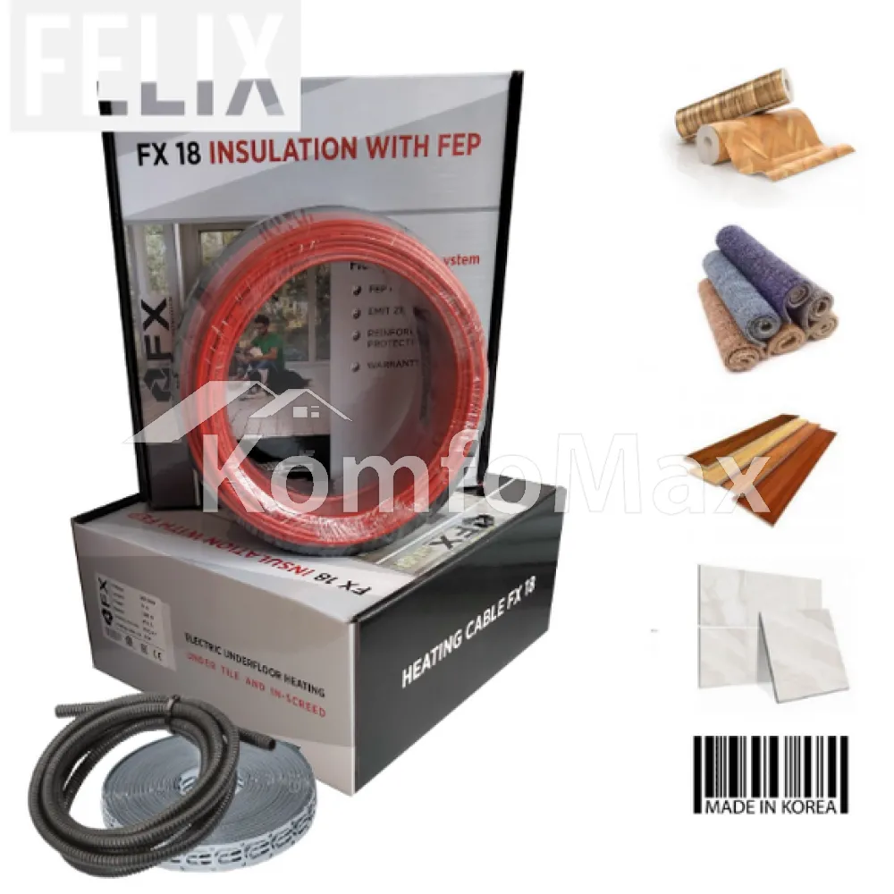 Тепла підлога електрична Кабель Felix FX 1260 Вт (70 м.п) 7-8.4 м2  - фото 6