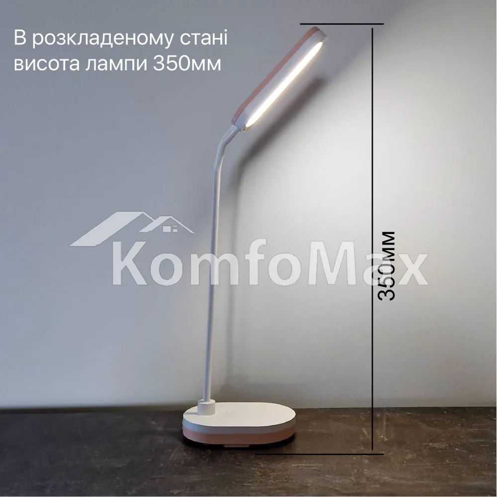 Настільна лампа акумуляторна Violux LINERA 5W 200LM 4200К 1200mAh білий  - фото 4