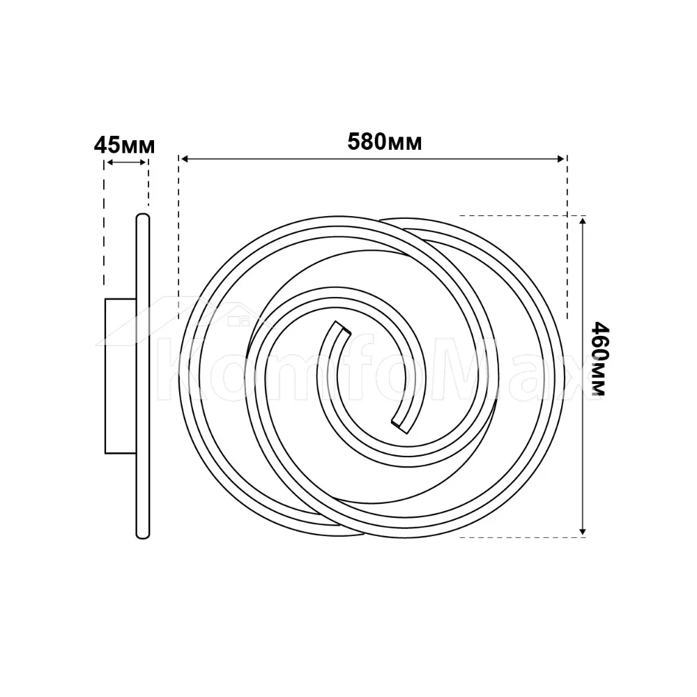 LED світильник VIOLUX smart DOMINO круг 90W 3000-4000-5000K IP20 220555  - фото 1