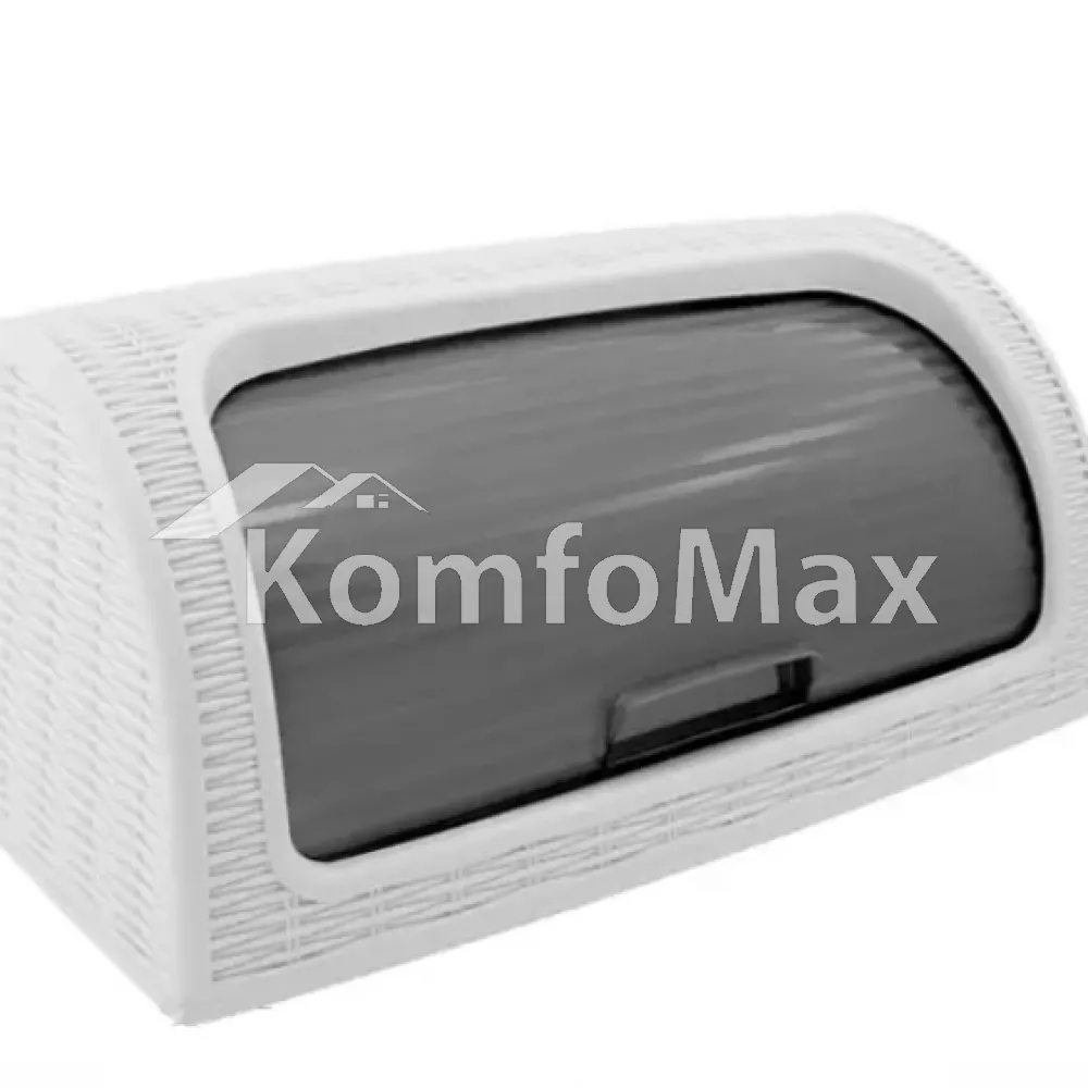 Хлібниця Dunya Plastic РОТАНГ 41,4х26,9х18,1см. білий 
