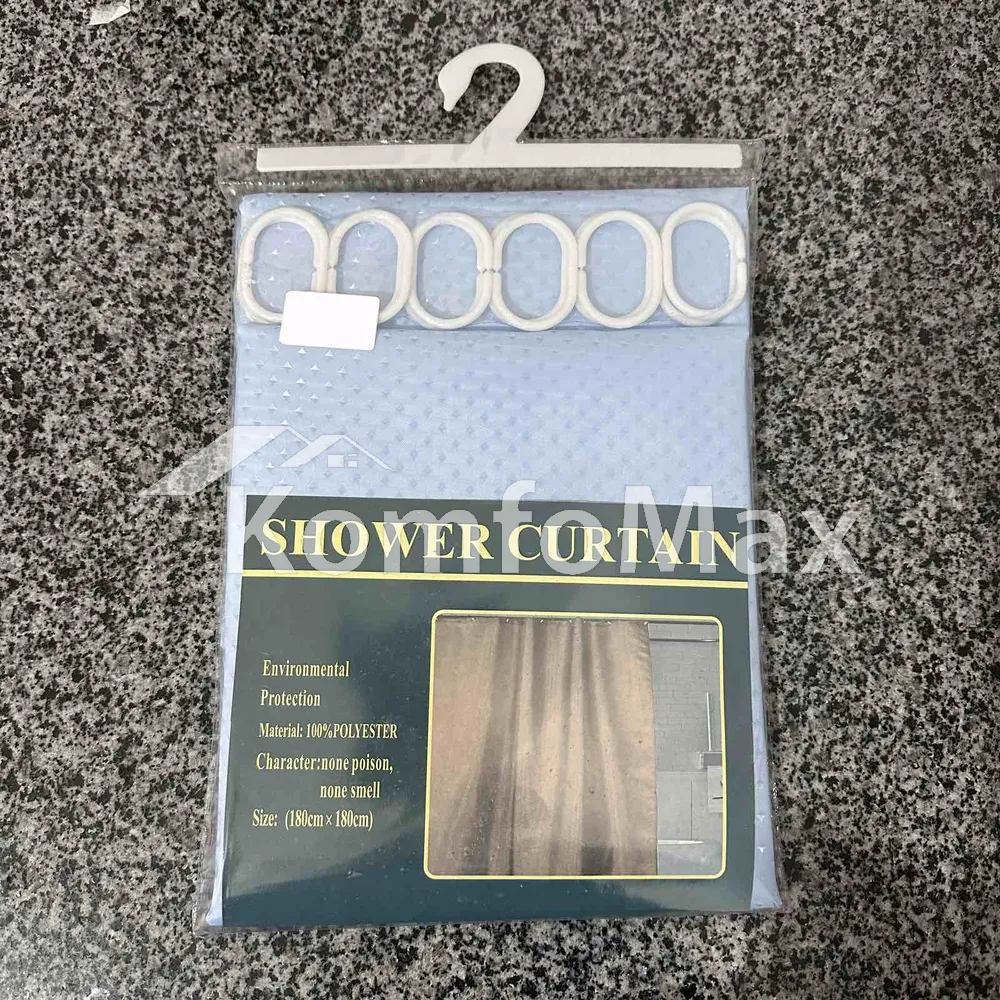 Шторка для ванної Shower curtain 180х180см блакитний 