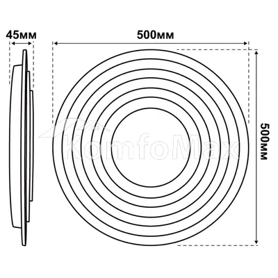 LED світильник VIOLUX smart DARTS круг 90W 3000-5000K IP20 220465