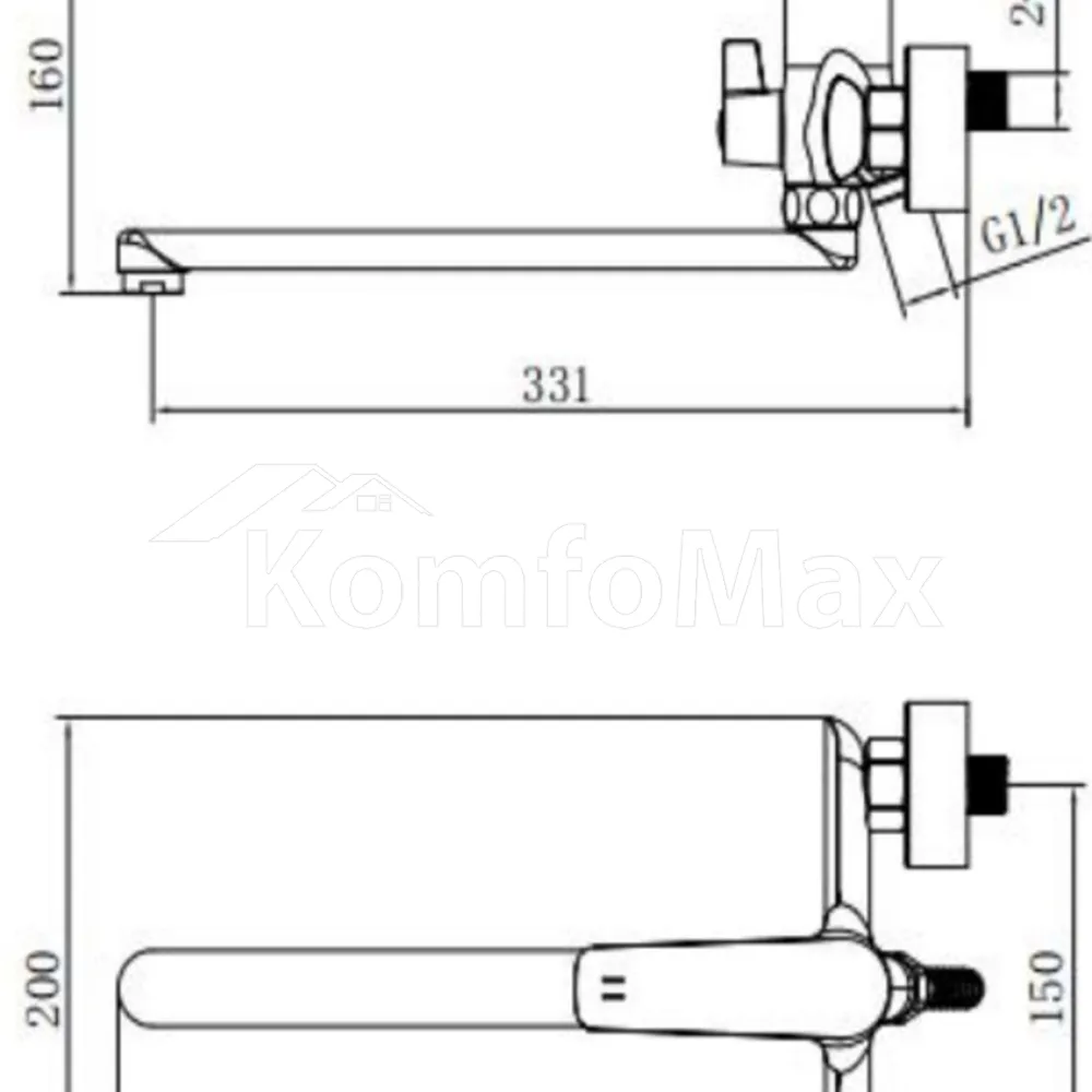 Змішувач для ванни VENTA BSP307DC латунь хром  - фото 2