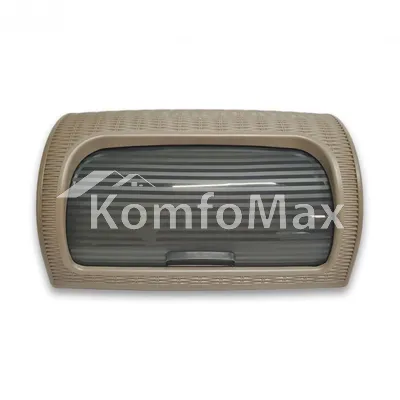 Хлібниця Dunya Plastic РОТАНГ 41,4х26,9х18,1см. бежевий