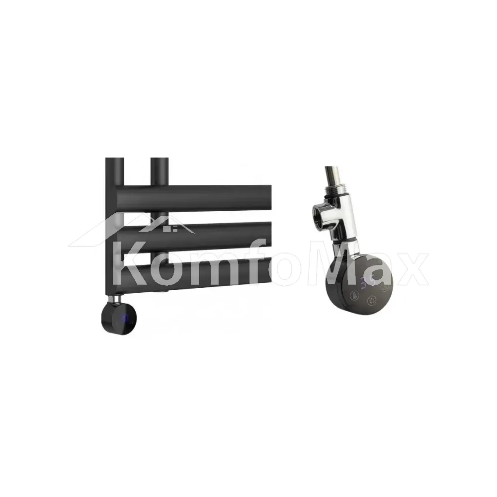 Тен для рушникосушки OnlyHeat Agate black(круглий, з електронним керуванням) 0,3кВт 