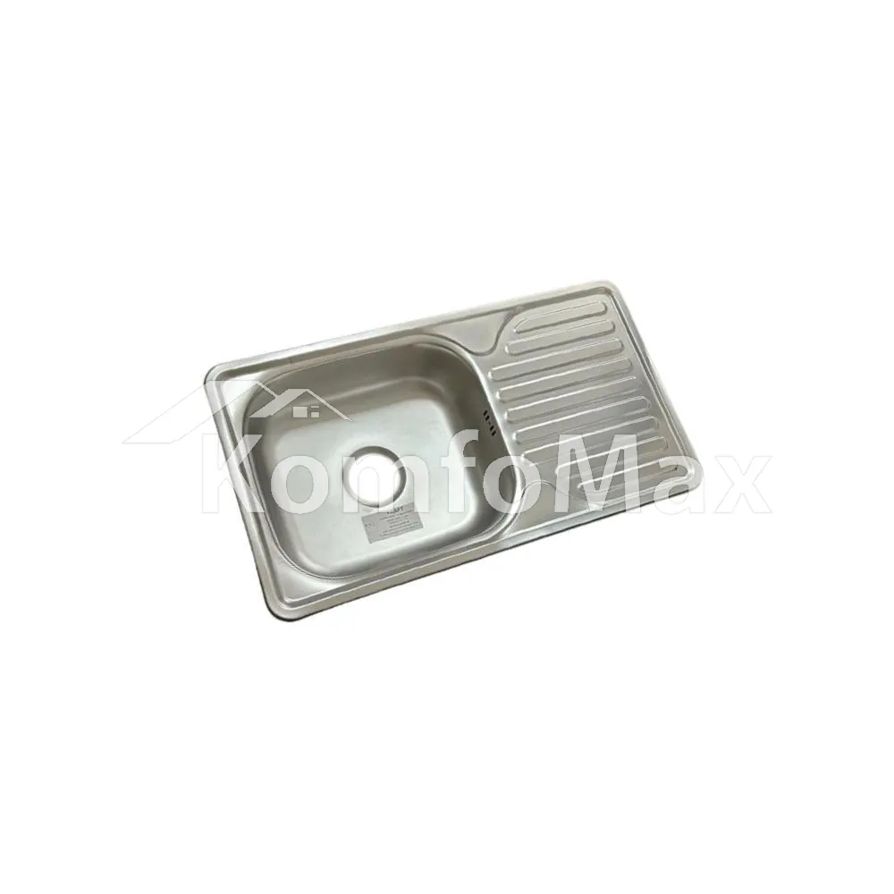 Мийка кухонна врізна Kraft KR 7642 D 0,8мм 760х420х180мм. Decor 